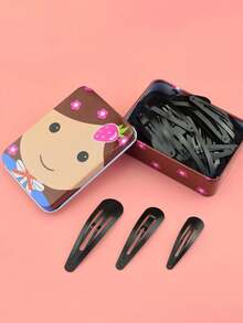 1個卡通半島形明信片錫盒,適用於珠寶髮夾收納 - 女孩 - 查看 3