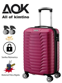Mala De Bordo Viagem Nacional Internacional Com 4 Rodas 360º 10 kg Com Trava De Encaixe, Dupla Zíper Com Expansor, Divisório Interno, Envio Cor Aleatória - Multicolorido - Visão 10