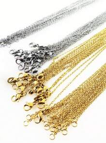 10pcs/set O-shaped Stainless Steel Chain For Handmade Diy Jewelry Making - Silver - View 1