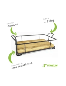 Bandeja de Ferro Rustico Retangular