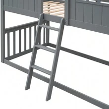 Nestfair Twin Over Twin House Bunk Bed With Ladder