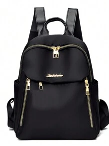 2025新款韩版多功能时尚牛津布旅行包 - 休闲风格，大容量旅行包 - 黑色 - 查看 4