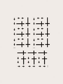 3张/套清新简约十字图案防水临时纹身贴纸 - 黑色 - 查看 5