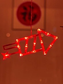 1只aero Bee造型的節慶新年裝飾燈,帶有led嵌入式幸運燈,2024龍年創意春節裝飾燈 - 紅色 - 查看 1