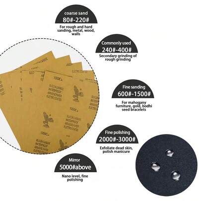 1pc Genuine Eagle Brand Sandpaper/2000-Grit Sanding Pad For Polishing Automotive Paint Surface, Jade, Hardwood And Wall Tools