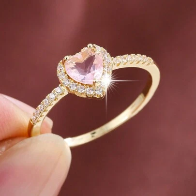 1 buc Inel elegant pentru femei cu design minimalist în formă de inimă