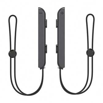Bk-Ns002 1pair Black Plastic Left & Right Gamepad Handle Wrist Strap Compatible With Switch/Switch Oled Controller