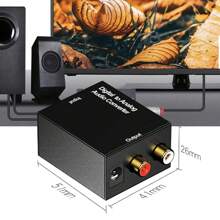 Convertidor Audio Optico Digital A Rca Análogo - Negro - Ver 6