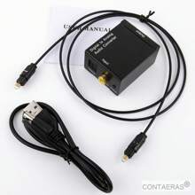 Convertidor Audio Optico Digital A Rca Análogo - Negro - Ver 5