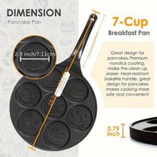 1 Pc Mini Pancake Griddle, Mini Pancake Pan, Pancake Maker With 7 Mold Design, Cookware, Kitchenware, Kitchen Supplies, Kitchen Items Seafood Boil