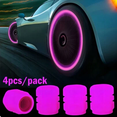Car Tire Valve Stem Caps With Glowing Effect