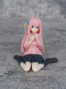 1 Pieza Figura De Muñeca De Chica Anime En Postura Sentada, Ideal Para Decoración De Oficina, Hogar, Auto, Colección Y Hobby - Multicolor - Ver 3