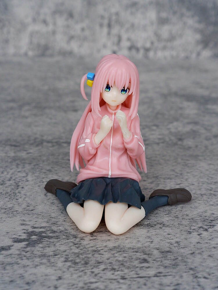 1 Pieza Figura De Muñeca De Chica Anime En Postura Sentada, Ideal Para Decoración De Oficina, Hogar, Auto, Colección Y Hobby - Multicolor - Añade 3