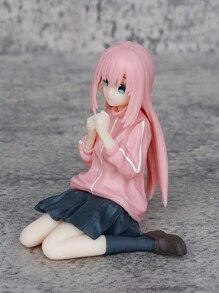 1 Pieza Figura De Muñeca De Chica Anime En Postura Sentada, Ideal Para Decoración De Oficina, Hogar, Auto, Colección Y Hobby - Multicolor - Ver 5