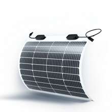 Renogy Flexible Solar Panel 50 Watt 12 Volt Monocrystalline Semi-Flexible Bendable Mono Off-Grid Charger for Marine RV Cabin Van Car Uneven Surfaces,Black - 黑色 - 查看 1