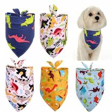 Cartoon Dinosaur Print Pet Saliva Towel, Comfortable Triangle Towel For Dogs And Cats, Accessories Suitable For Small And Medium-Sized Pets - Multicolor - View 2