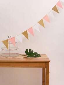 1 Miếng Màu hồng Tam giác Băng rôn , Buổi tiệc Đồ trang trí , Treo Cờ hiệu Cờ - Nhiều màu - Xem 2