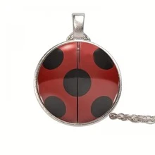 1pc Fashionable Creative Round Ladybug Shaped Zinc Alloy Pendant Necklace Ideal For Women, Suitable For Festivals And Daily Wear - Silver - View 3