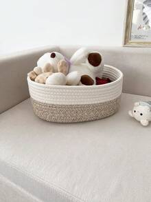 1入組現代簡約風格桌面收納籃,大容量收納小物品 - 彩色 - 查看 3