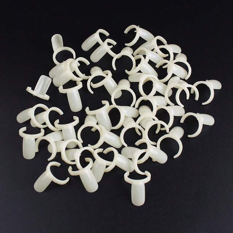 Nail Art Tool Supplies Ring Color Chart Display Board With 50 Colors Practice Stand, Nail Polish Bottle Holder And Ring Buckle - White - View 3