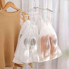 20入組鞋收納袋,防黃袋,無紡鞋套,鞋洗袋,白色鞋防塵套,防潮防霉 - 白色 - 查看 4