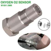 1pc Universal Auto Parts 304 Stainless Steel Oxygen Sensor Extender M18x1.5 Eliminate CEL and Check Car Engine Light Oxygen Sensor Adapter;Oxygen O2 Sensor Spacer Adapter CEL Eliminator With Catalytic Converter Accessor. - Mesh Coreless Oxygen Sensor - View 7