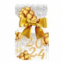 Kit 30 Caixinhas Ano Novo 2024 Lembrancinhas Decoração Ano Novo Festa Final de Ano - Prata - Visão 6