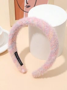 1pc Women's Colorful Knitted Plush Broadband Anti-Slip Hairband, Elegant Sweet Daily Campus Style, Suitable For Party, Dance, And Daily Outfits - Multicolor - View 2
