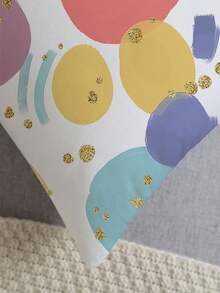 1 Miếng Trừu tượng Chấm Nghệ thuật Mẫu Nắp đệm , Hiện đại Chất vải Nhung In Vỏ gối Thích hợp Đối với Sofa , Phòng khách Nhà  Đồ trang trí Không có chất độn - Bụi tím - Xem 6