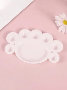 1 件裝diy 腳形美甲繪畫調色板,白色 - 白色 - 查看 2