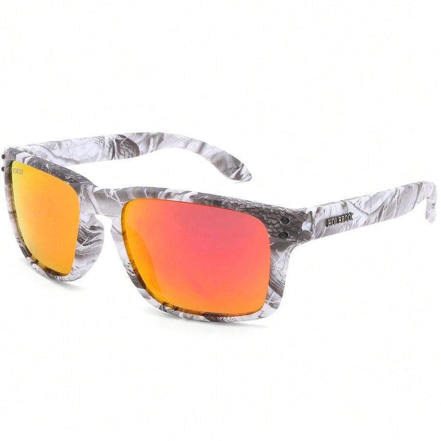 新款时尚运动时尚眼镜男士偏光炫光膜系列防尘镜骑行眼镜 - 米色 - 查看 1