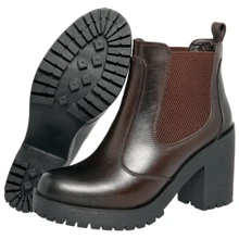 Women Ankle Boots & Booties - Cà phê nâu - Xem 3