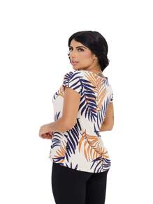 Blusa Manga Japonesa/ Visco lycra M G GG - Laranja - Visão 2