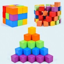 A Set Of Competitive Tabletop Game Blocks For Concentration Training, Interactive Play, And Battle - Multicolor - View 3