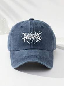 1 gorra de béisbol casual para hombre con estampado de espinas en azul marino, adecuada para uso diario en la calle - Azul Marino - Ver 2