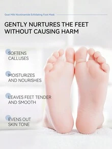 35克 佳洁乐美容 山羊奶煙酰胺角質去除去角質足膜面膜，滋潤保濕去角質足膜自我護理妈妈禮物水療護理旅行 - 藍色 - 查看 7