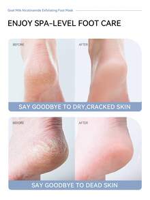 35克 佳洁乐美容 山羊奶煙酰胺角質去除去角質足膜面膜，滋潤保濕去角質足膜自我護理妈妈禮物水療護理旅行 - 藍色 - 查看 5