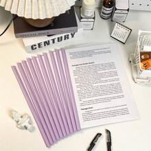 10 件裝加厚水滴手柄 A4 文件夾,帶拉桿,大容量文件收納盒,適用於文書工作、試卷、報告和書籍,帶透明頁面插頁。 - 紫羅蘭色 - 查看 1