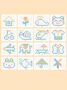 1入隨機顏色&風格小兔子磁性書寫板,用於儿童早期教育、大腦發育、diy藝術玩具 - 彩色 - 查看 8