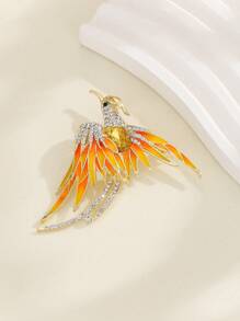 1 Miếng Sang trọng Phong cách Đá hợp kim Phoenix Hình dạng Trâm cài Với Dầu nhỏ giọt Phong cách Đồ trang trí Đối với phụ nữ Bộ đồ áo Hoặc Khăn quàng cổ - Phượng Hoàng - Xem 6