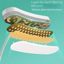 1 件便攜式 Led 檯燈,三級溫度和可調亮度,可充電夜燈,適合學生臥室,配有充電線作為禮物 - 方燈頭 - 查看 6