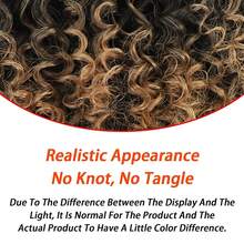 Short Kinky Curly Ponytail Extension For 14 Inch Black Mix Brown Drawstring Curly Ponytail With Two Clips, Synthetic Afro Drawstring Ponytail ForSuitable For Various Occasions, Including Music Festivals, Parties, Vacations, And All Seasons - Piano Color - View 5