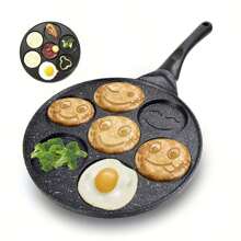 1 Pc Mini Pancake Griddle, Mini Pancake Pan, Pancake Maker With 7 Mold Design, Cookware, Kitchenware, Kitchen Supplies, Kitchen Items Seafood Boil