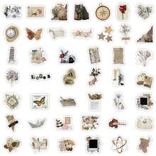 xiqixin 100入組/包復古破舊報紙貼紙 - 彩色 - 查看 7