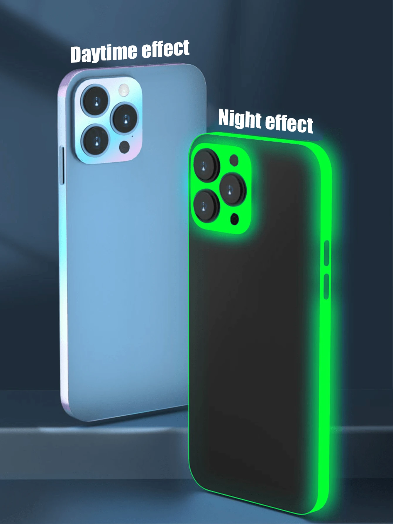 2pcs Colorful Night Light Mobile Phone Frame Protective Stickers And