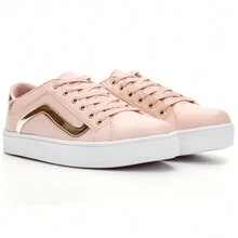 Women Wedge Sneakers - Màu hồng gỉ - Xem 4