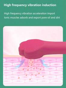 Electric Facial Cleaning Brush Face Exfoliator, Mini Massager, Waterproof And Rechargeable Ultra Hygienic Face Scrubber Sonic Vibrating Spin Cleanser Device Skin Care Tool For Man & Women, Cleaning, Exfoliating And Massaging, Portable Home, School Supplies & Travel Stuff, Black