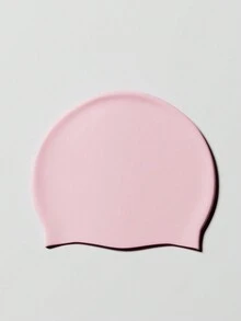 Silicone Waterproof Comfortable Bathing Cap With Ear Protection, Suitable For Long And Short Hair - Pink - View 10
