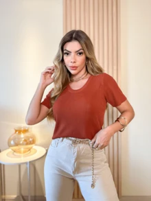 Women T-Shirts - Brown - View 2