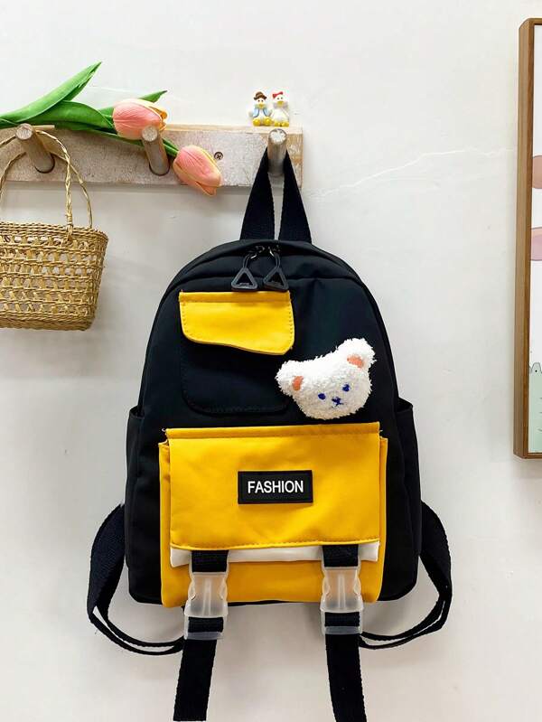 1 Mochila Infantil De Coelho Cartoon, Mochila Fofa De Campus